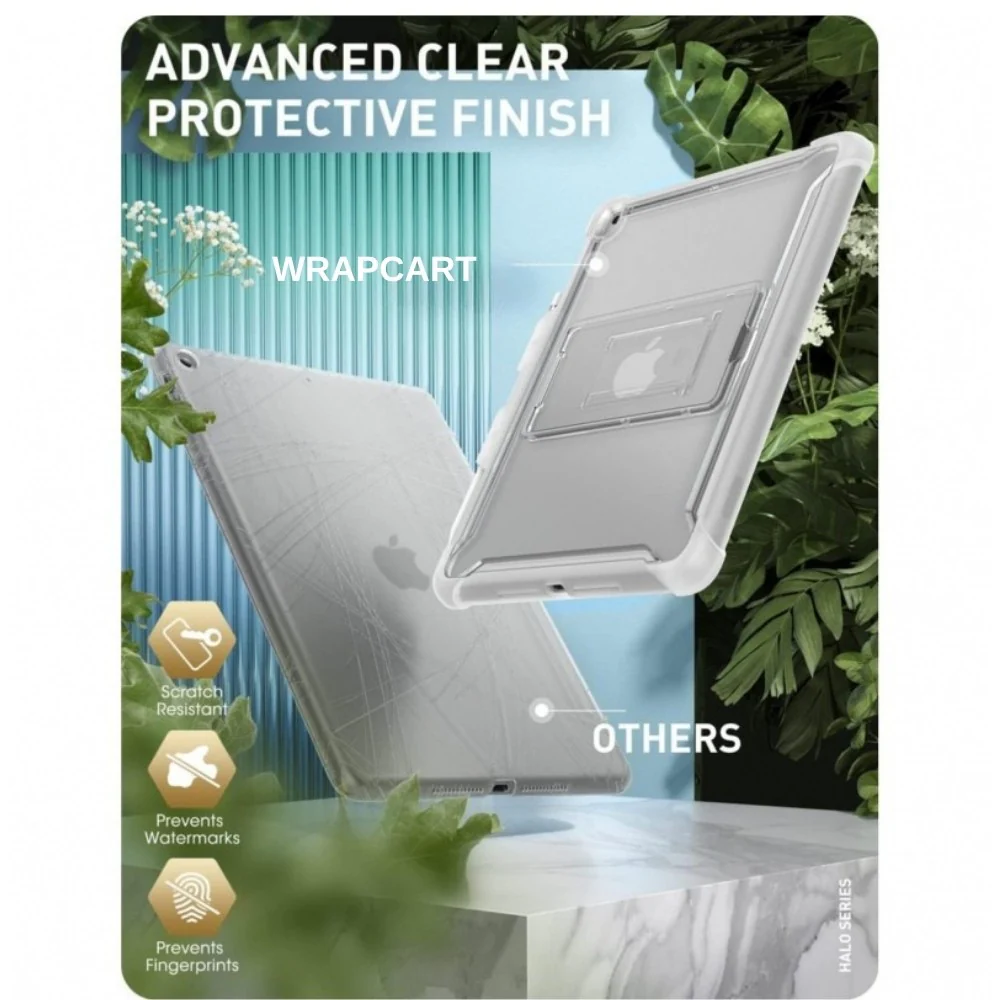 Apple iPad Transparent Clear Back Shell Cover Kick Stand Case - Image 7